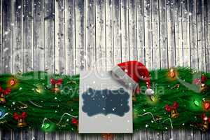 Composite image of fir branch christmas decoration garland