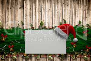 Composite image of fir branch christmas decoration garland