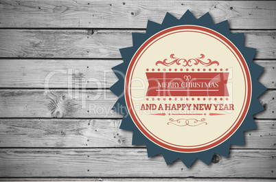 Composite image of banner and logo saying merry christmas