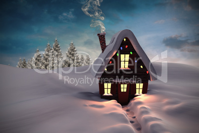 Composite image of christmas house