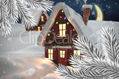 Composite image of christmas house