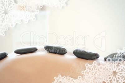 Woman lying on a massage table