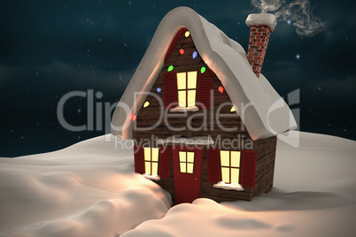 Composite image of christmas house