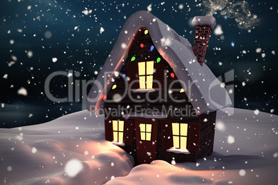 Composite image of christmas house