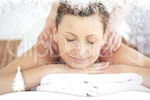 Relaxed woman enjoying a back massage