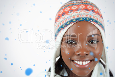 Close up of smiling woman with hat on