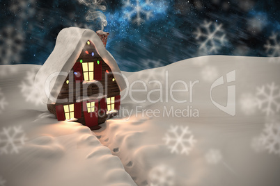 Composite image of christmas house