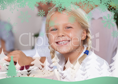 Little girl smiling at christmas