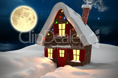 Composite image of christmas house