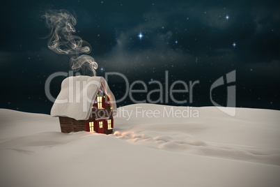 Composite image of christmas house