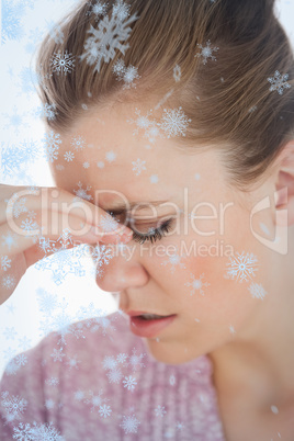 Young woman suffering from headache