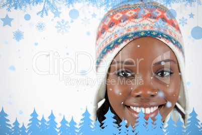 Close up of smiling woman with hat on