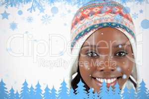 Close up of smiling woman with hat on