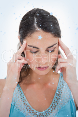 P0ortrait of a young woman having a headache P0ortrait of a young woman having a headache