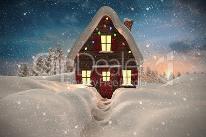 Composite image of christmas house