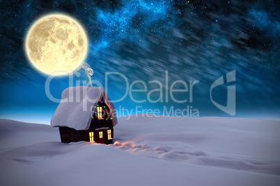 Composite image of christmas house