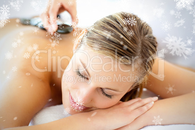 Attractive woman having a massage