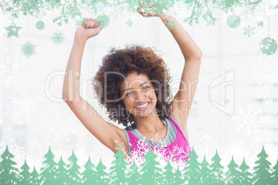 Portrait of a smiling sporty young woman