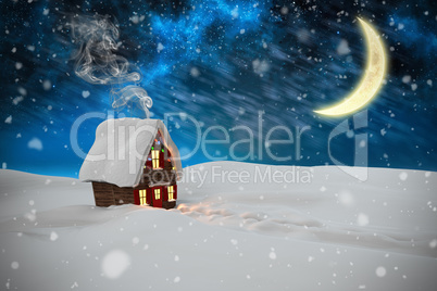 Composite image of christmas house