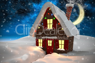 Composite image of christmas house