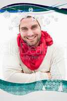 Attractive young man in warm clothes
