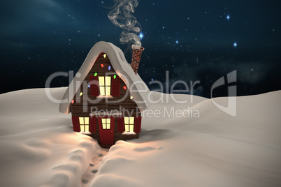 Composite image of christmas house