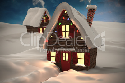 Composite image of christmas house