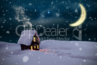 Composite image of christmas house