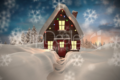 Composite image of christmas house