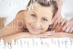 Charming woman enjoying a back massage