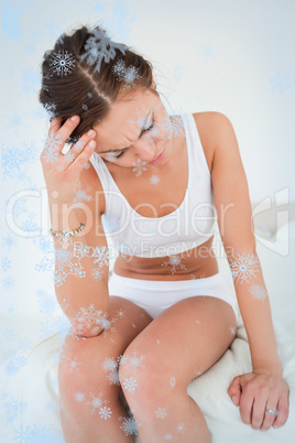 Young woman having a headache