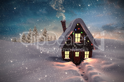 Composite image of christmas house