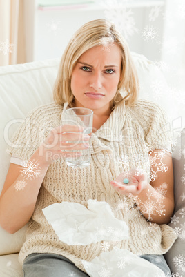 Portrait of a woman taking her treatment