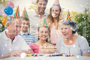 Cheerful extended family celebrating a birthday