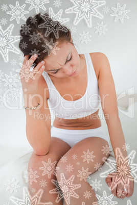 Young woman having a headache