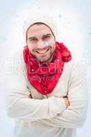 Attractive young man in warm clothes