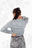 Portrait of the painful back of a businesswoman
