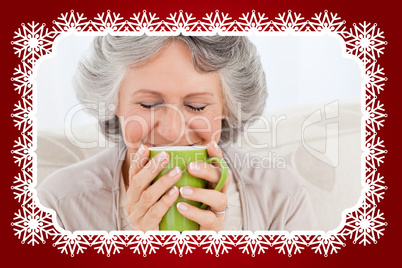 Senior drinking a cup of tea