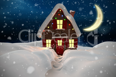 Composite image of christmas house