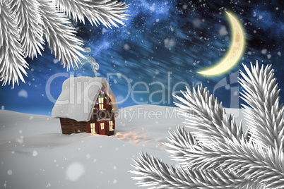 Composite image of christmas house