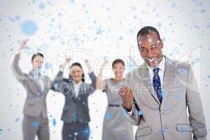 Successful business team with a man in the foreground