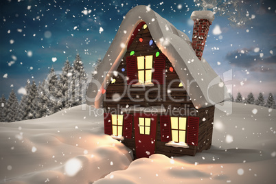 Composite image of christmas house