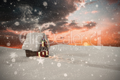 Composite image of christmas house