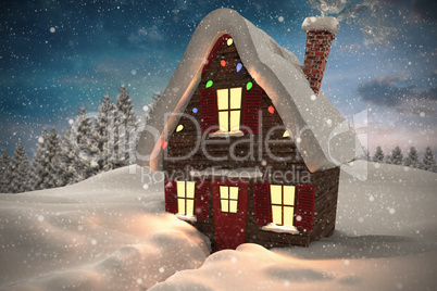 Composite image of christmas house