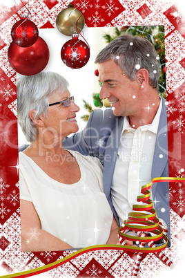 Senior couple in love in christmas