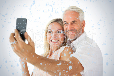 Happy couple posing for a selfie