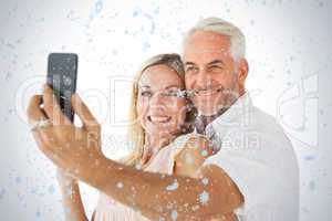 Happy couple posing for a selfie