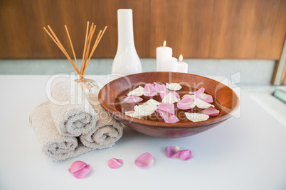 Towels and other spa objects