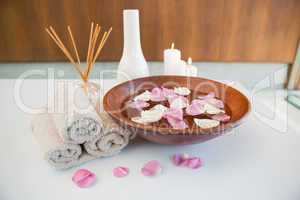 Towels and other spa objects