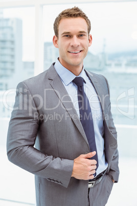 Smart businessman in suit at office